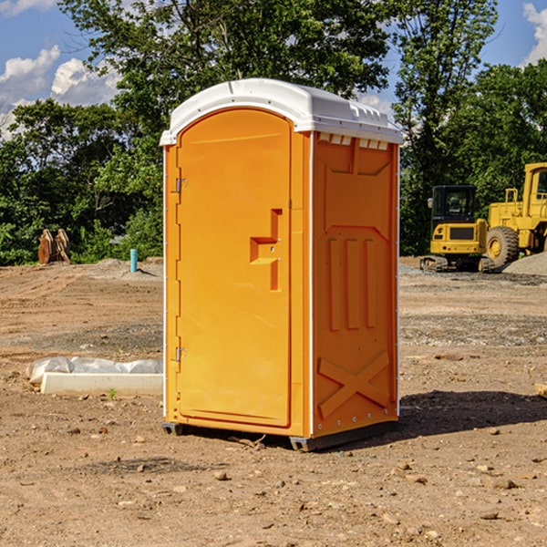 how often are the portable restrooms cleaned and serviced during a rental period in Coleman County